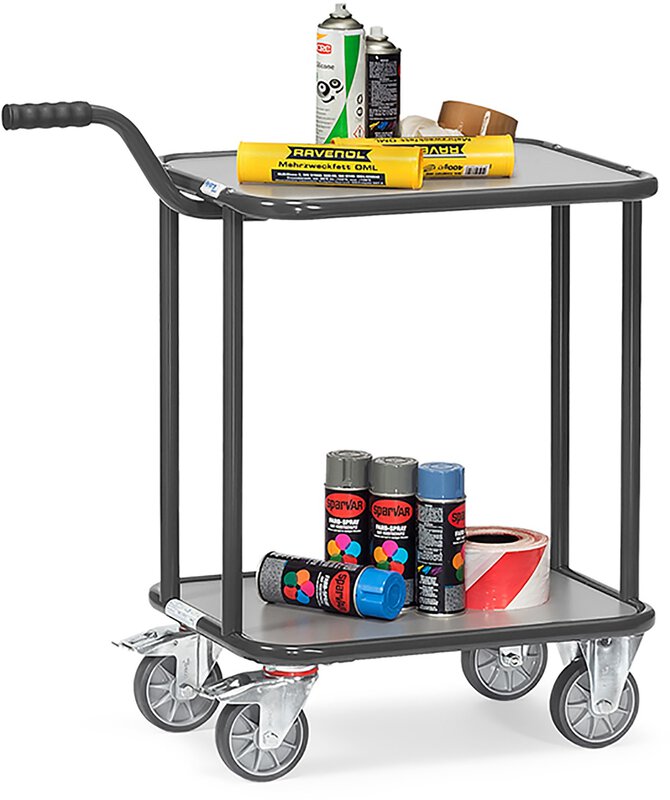 Griffroller "GREY EDITION", Tragkraft 250kg, mit 2 Holzplattformen, 600x450mm #2