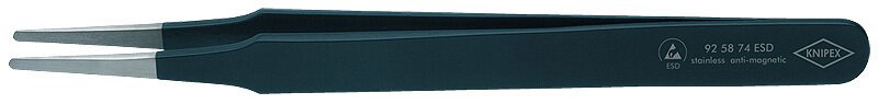 ESD precision tweezers, round tips, straight, 120 mm #zoom-1