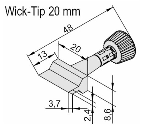 punta di saldatura per i-Tool, Wick-Tip, 20,0 mm #zoom-1