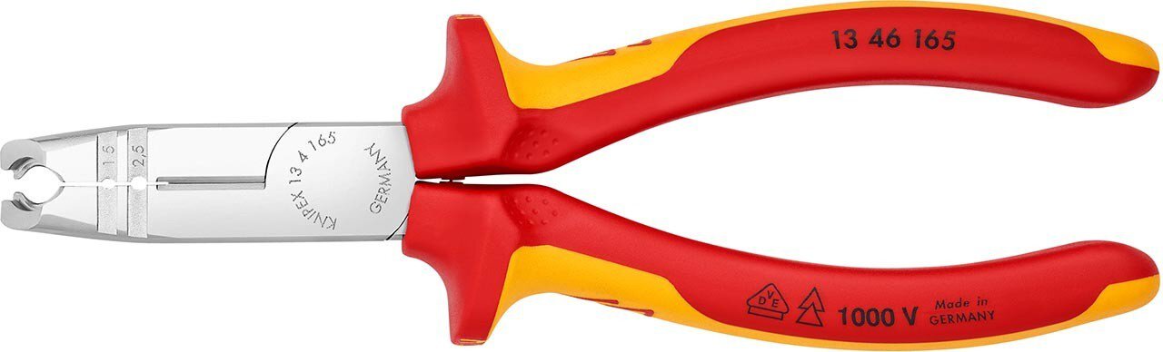 Stripping pliers, chrome-plated, insulated, 165 mm #zoom-1