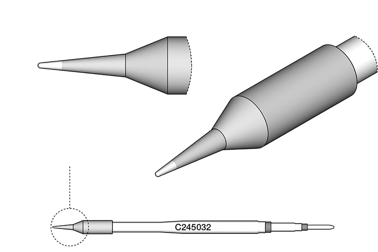 Lötspitze konisch, D: 0,4 mm, C245032 #zoom-2