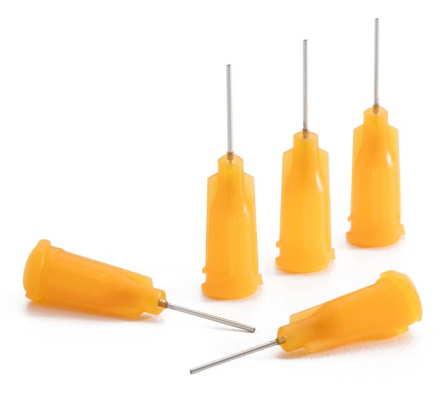 Aiguille de dosage, orange, 0,5", droite