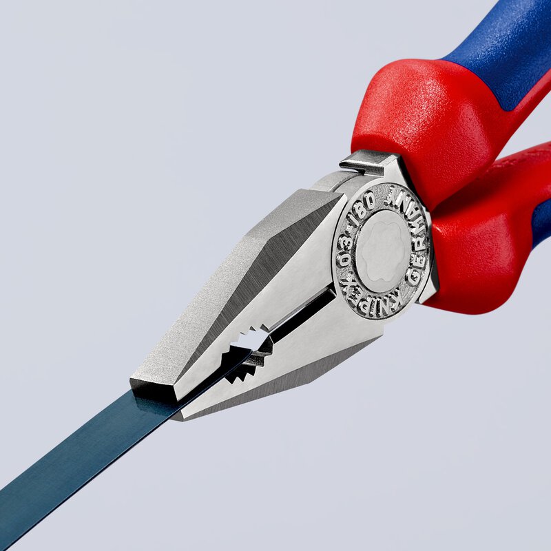 Combination pliers with multi-component sleeves, chrome-plated, 180 mm (SB card/blister) #6
