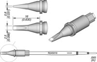 Panne à souder R245, burin, 2,5 x 0,8 mm, R245019 #thumbnail-1