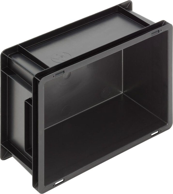 ESD Behälter New Box NB MC, Griffleisten, schwarz, 400 x 300 x 170 mm #3
