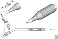 Soldering tip, chisel-shaped, straight 1.2 x 0.7 mm, C250407 #thumbnail-1
