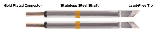 pair of tweezers, blade shape, tinned area 2.03mm (0.08") #zoom-1