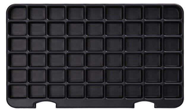 ESD-inzetstuk voor assortimentsdoos 166, 54 vakken à 27 x 27 mm