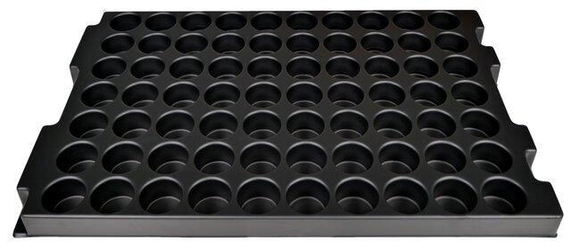 ESD-inzetstuk voor Eurobox 3 en 4, 70 wells, 553 x 353 x 36 mm