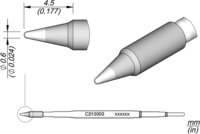 Soldeerstift voor T210-A / T210-NA, puntig, recht, C210003 #thumbnail-1