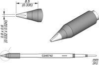 punta di saldatura a forma di scalpello, 0,8 x 0,6 mm #thumbnail-1