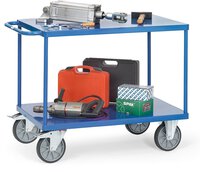 Table trolley - sheet steel flush loading area 1000 x 600 mm  #thumbnail-2