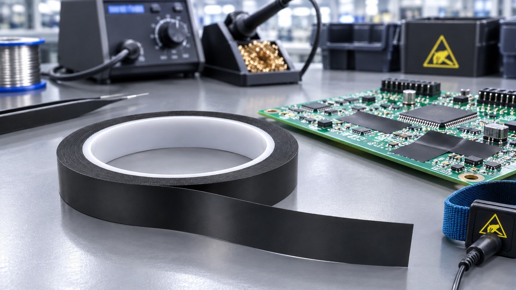 ESD-Kapton-/Polyimid-Band schwarz, 19 mm, 33 m #zoom-6