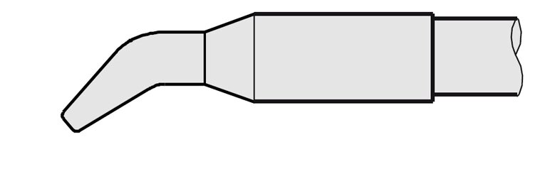 Soldeerstift beitelvormig, gebogen 3,2 x 1,5 mm, C130418 #zoom-2