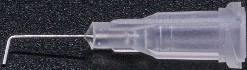 Dosiernadel 0,5", 90° gewinkelt, Gauge 27, transparent, spitzenform abgewinkelt #zoom-1