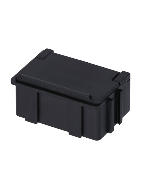 ESD SMD Box N2, 37 x 12 x 15 mm, schwarz/schwarz