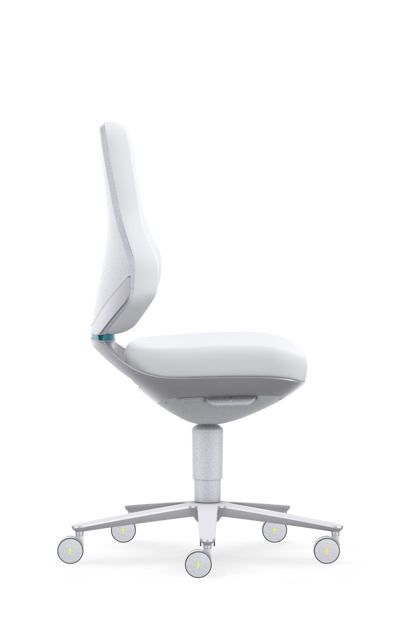 ESD cleanroom TEXON 2 industrial swivel chair, with castors, Skintec white #zoom-7