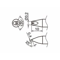 T53-DR32 Aktiv-Lötspitze Format 3.2DR - V-Rille #thumbnail-2