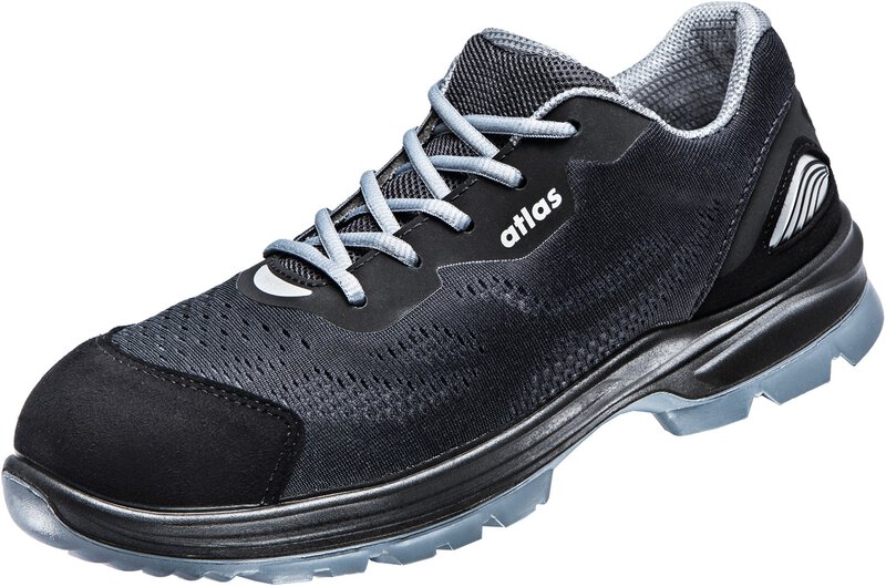 ESD lage schoen ERGO-MED 1300, W12, S1, mesh, unisex, antraciet/zwart, maat 50