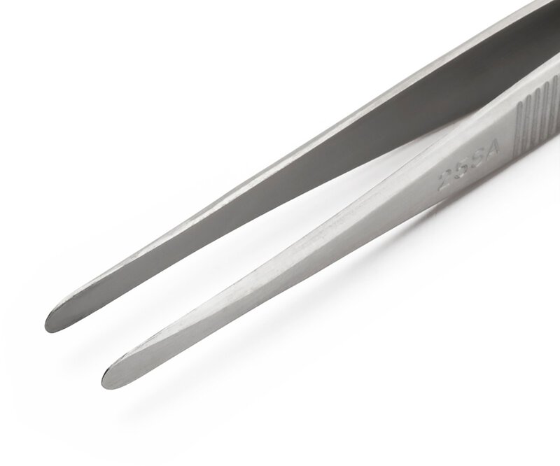 Weller Erem 25SA Precision Tweezers with Flat, Round Tips, Stainless Steel, 120 mm #2