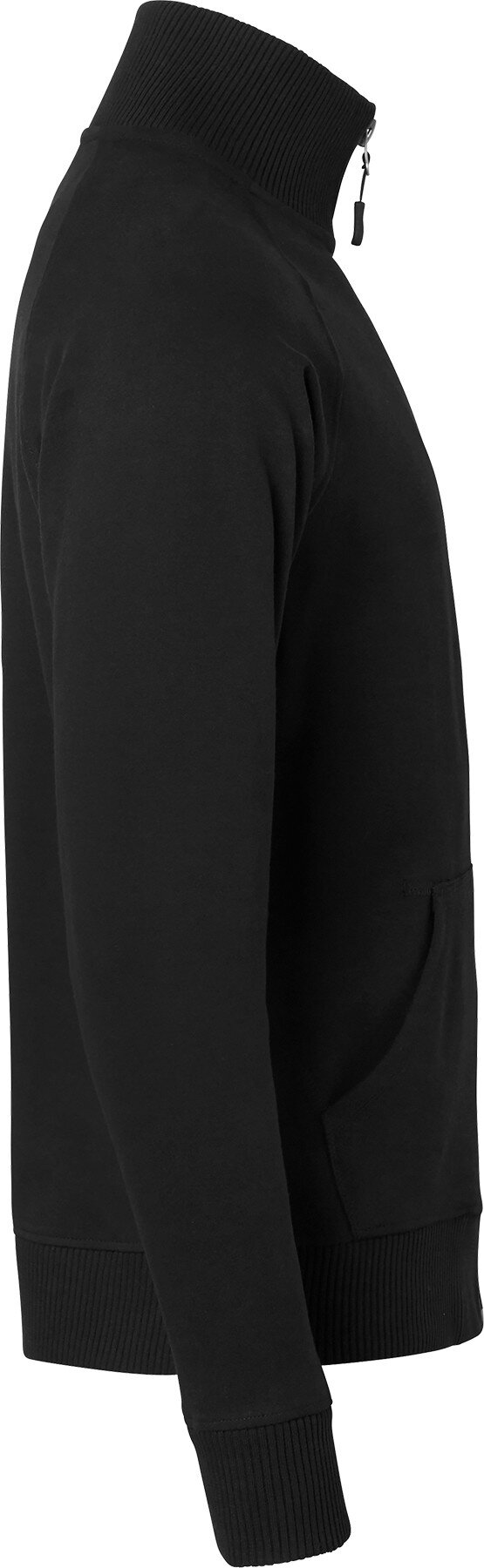 0202 Felpa con zip integrale, Unisex, Nero, S #zoom-2