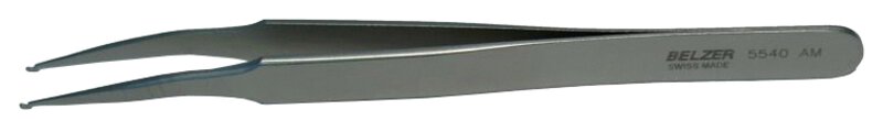 SMD tweezers, stainless steel, for lateral gripping, 120 mm