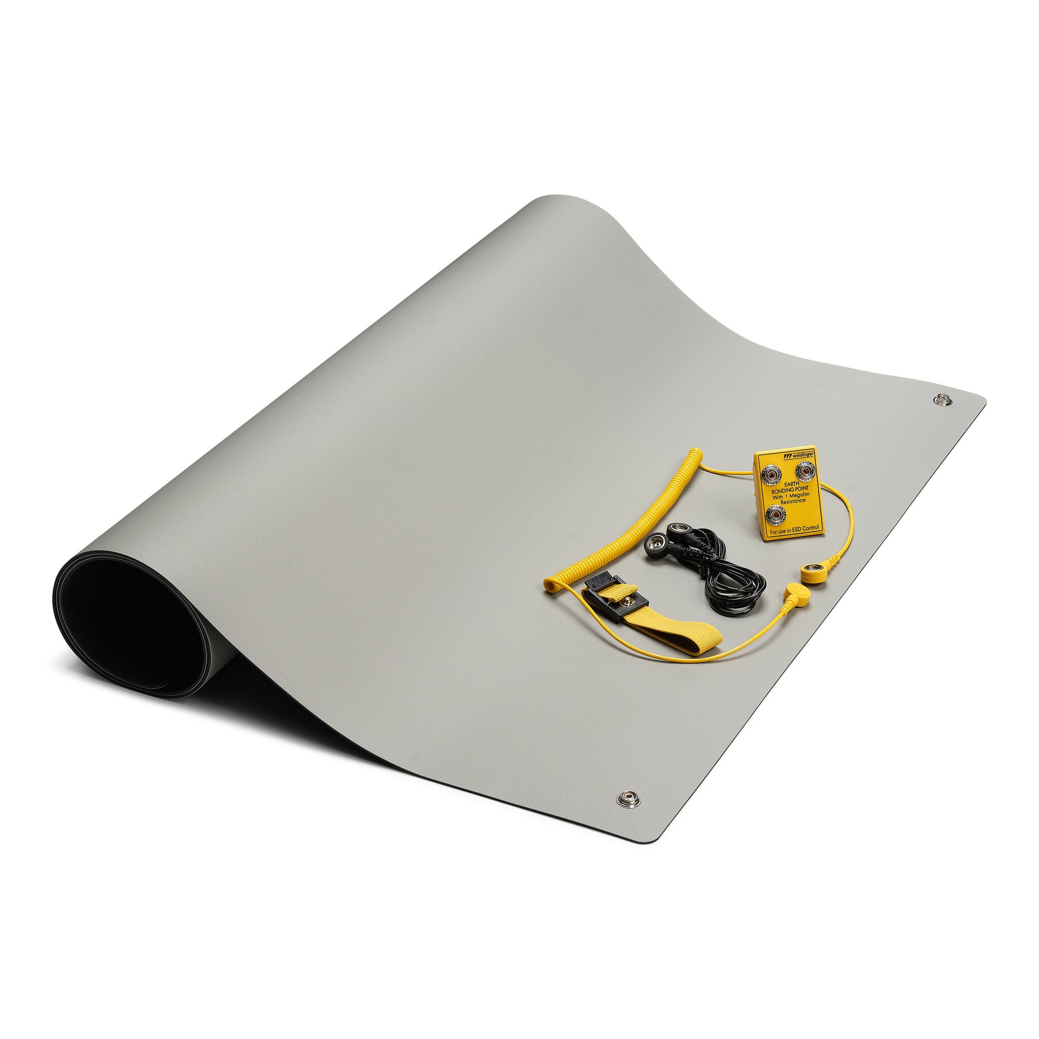 ESD-Tischmatten Set L Pro Swiss, 600 x 1200 mm, Schweizer Erdungsstecker, 5-teilig #zoom-1
