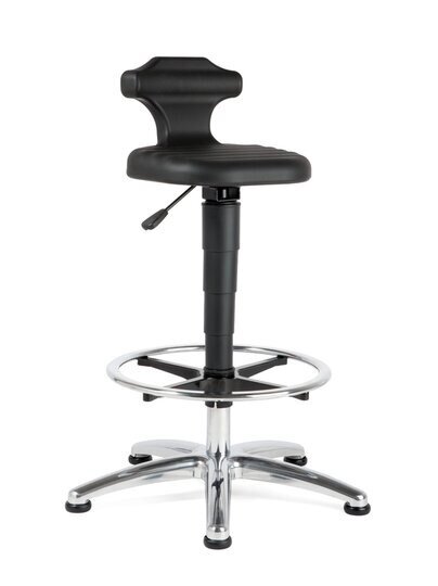 FLEX Stehhilfe mit Fußring und Gleitern, PU, schwarz ESD #zoom-1