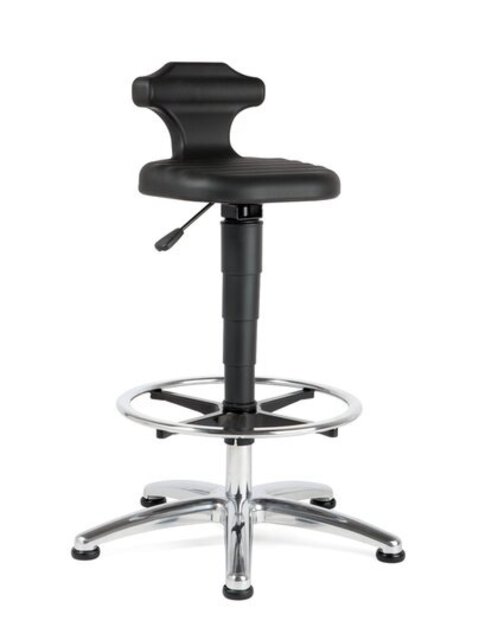 Ausilio per la posizione eretta FLEX con anello per i piedi e scivoli, PU, nero ESD