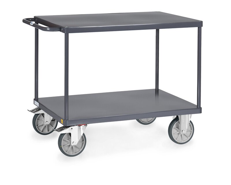 ESD-Tischwagen, Stahlblech-Plattformen bündig, Ladefläche 1.000 x 700 mm