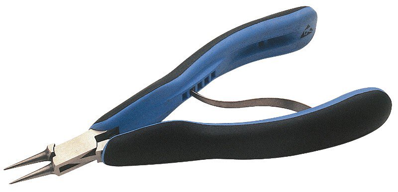 Pince ronde ESD, série RX, mâchoires 20 mm, pointue