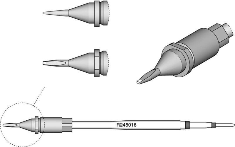 Lötspitze R245, Twintip, 1x0.5 mm, R245016 #2