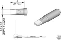 Soldeerstift beitelvormig, recht, 1,8 x 0,5 mm, C105214 #thumbnail-1