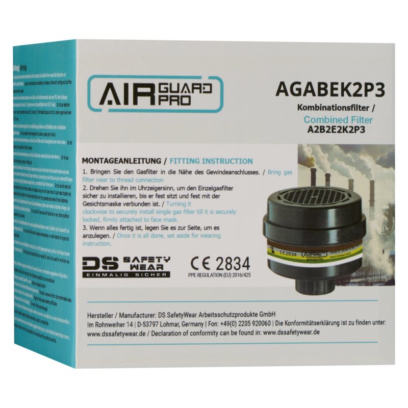 AirGuard Pro® Kombifilter ABEK2P3, für Atemschutz-Vollmaske, mit RD40-Anschluss #3