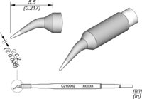 Lötspitze für T210-A / T210-NA, spitz, gewinkelt, C210002 #thumbnail-1