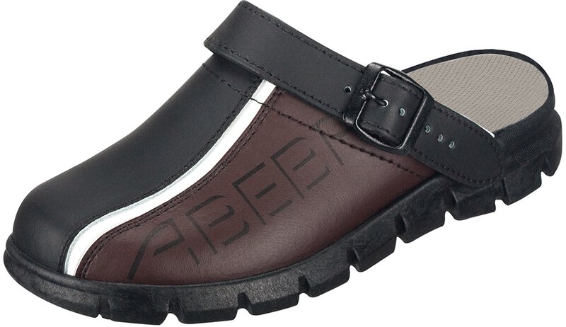 Sabot noir/marron avec impression - 46, 7315 Chaussures professionnelles Dynamic femmes / hommes, OB