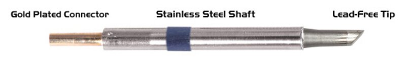 Soldering tip bevelled 45° 4,00mm (0,16")