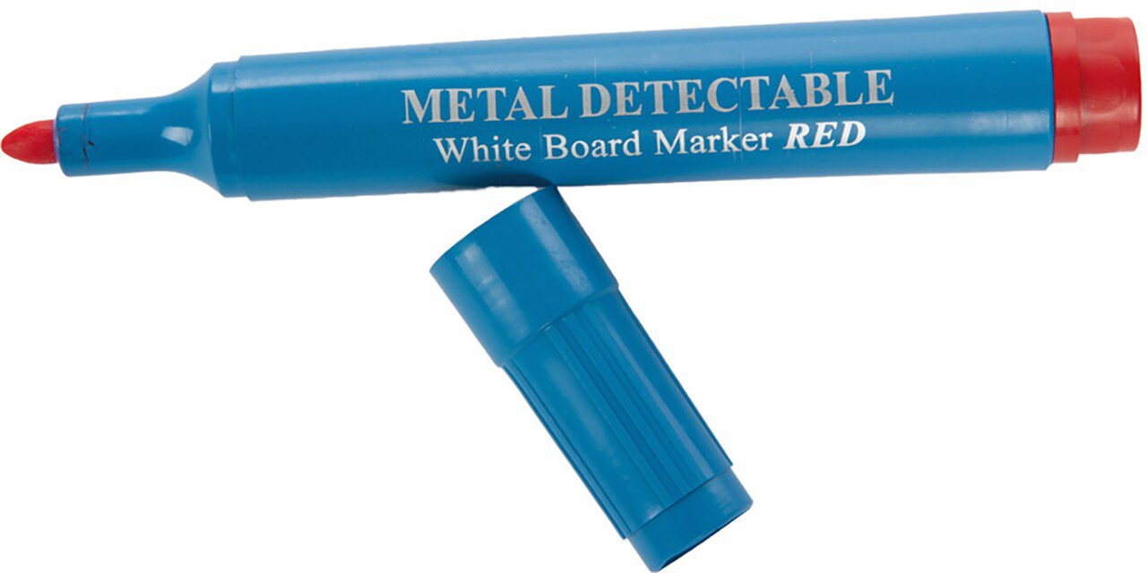 Hygostar detectable washable marker, blue housing, red writing, bullet tip #zoom-2