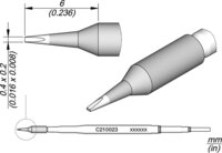 Lötspitze für T210-A / T210-NA, meißelförmig, C210023 #thumbnail-1