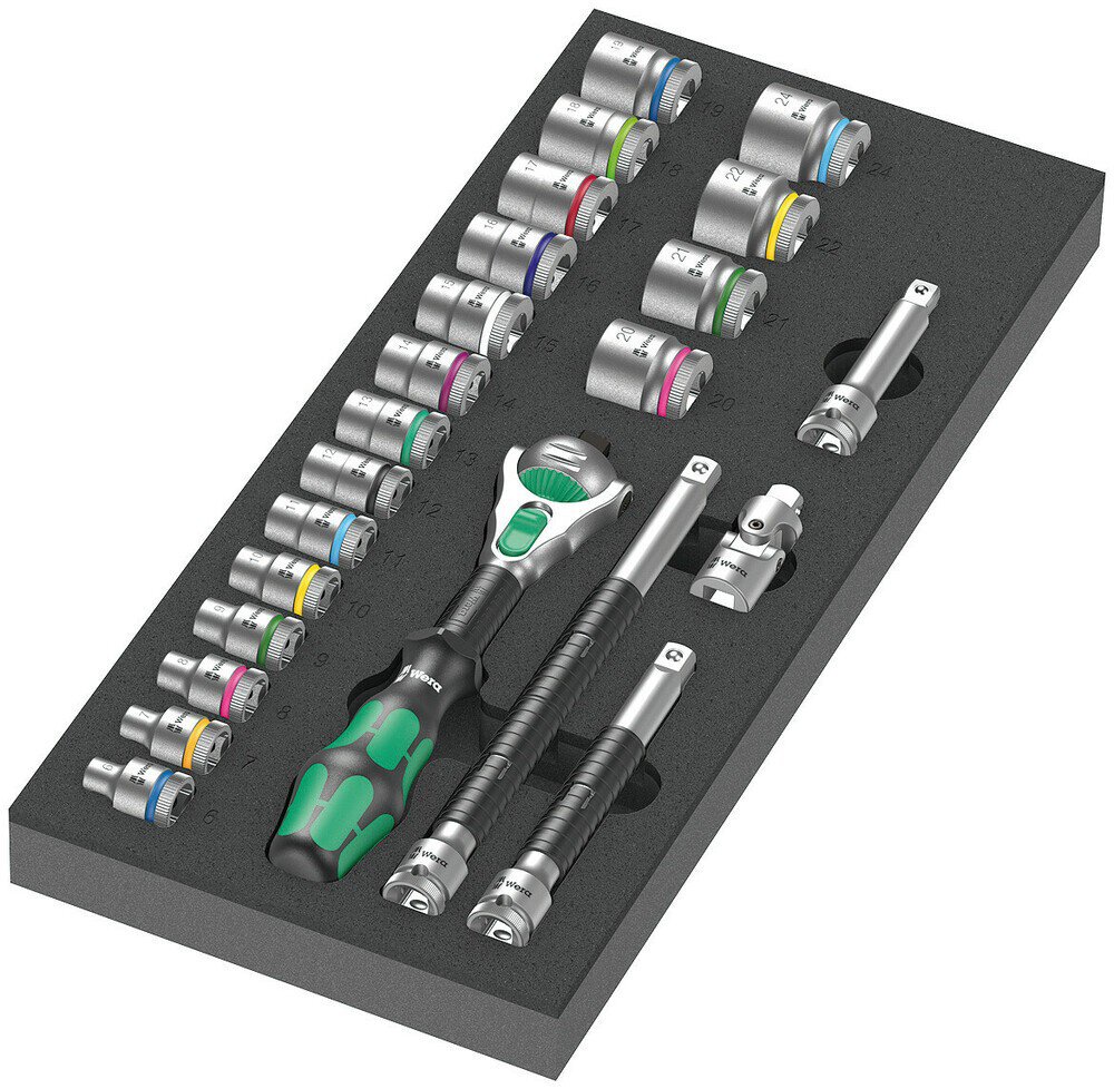 Schaumstoffeinlage 8000 B Zyklop Knarre 3/8" Set 1, 23-teilig #zoom-1