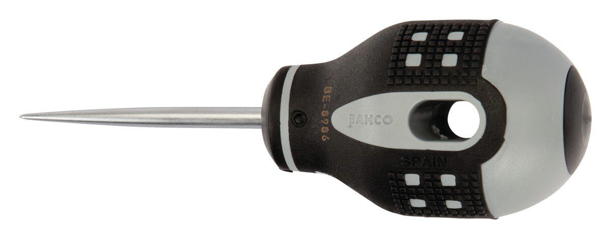 ERGO™ Awl, round tip with short rubber grip, 6 mm x 50 mm #zoom-2