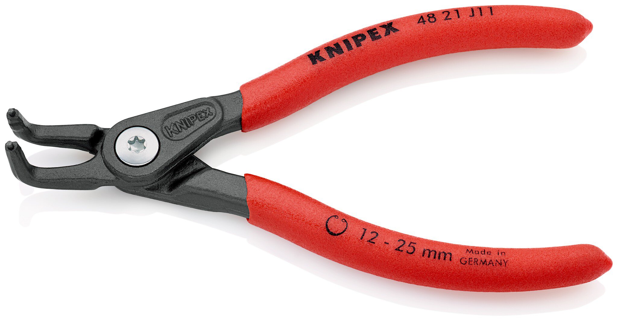 Präzisions-Sicherungsringzange für Innenringe in Bohrungen mit rutschhemmendem Kunststoff überzogen, Ø 12 – 25 mm, grau, atramentiert 130 mm (SB-Karte/Blister) #zoom-2