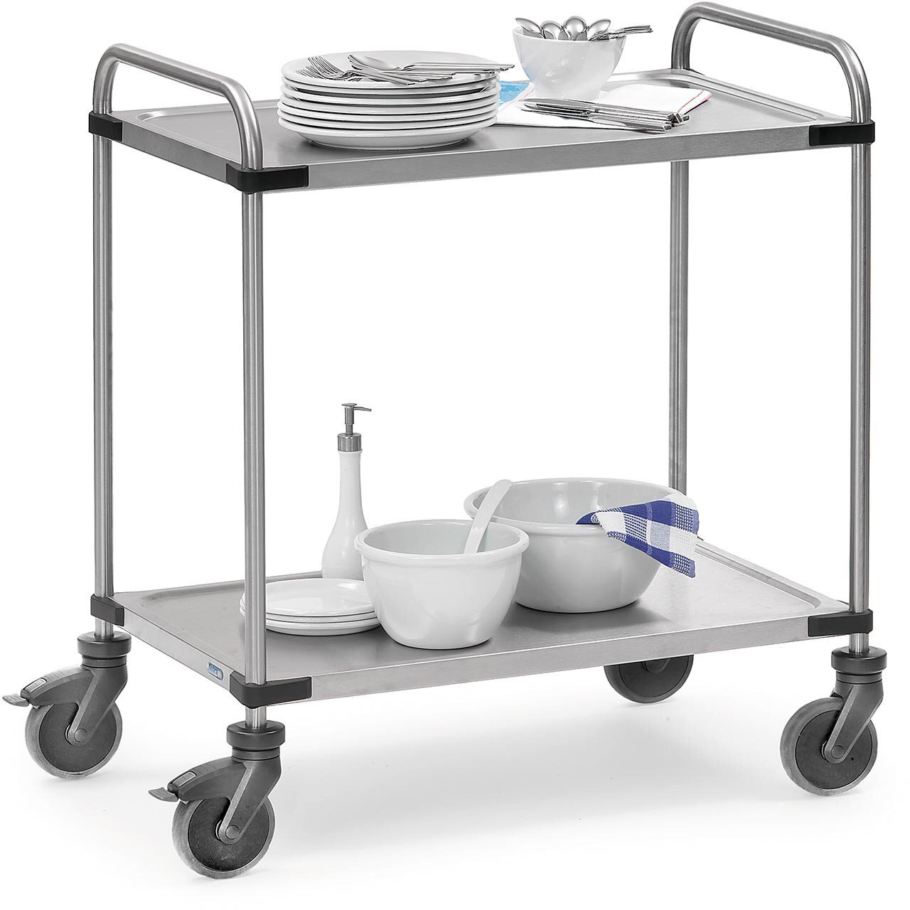 Chariot en acier inoxydable Surface de chargement 1000 x 600 mm  #zoom-2