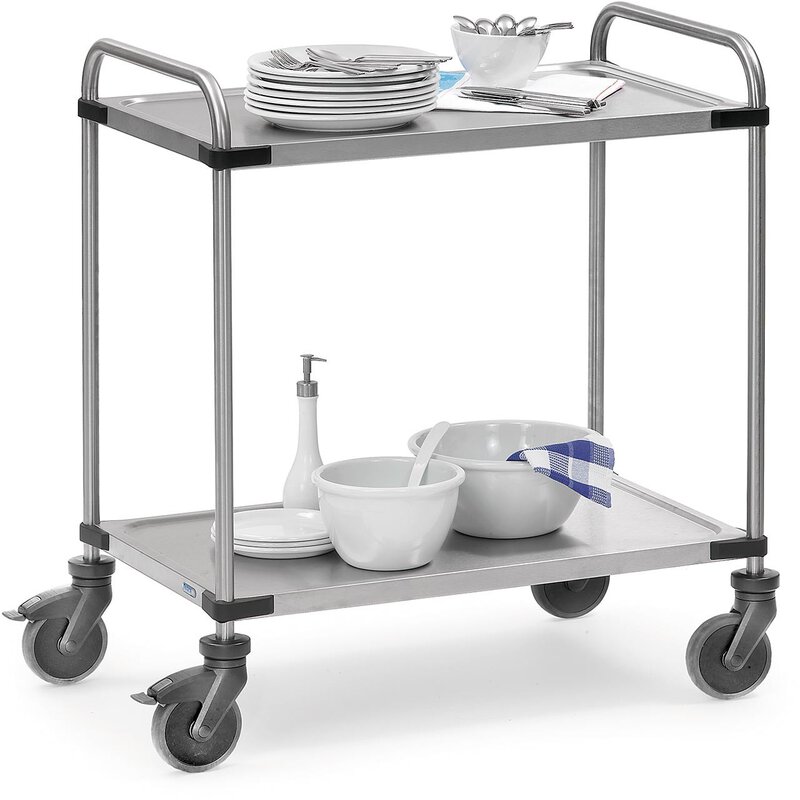 Chariot en acier inoxydable Surface de chargement 1000 x 600 mm  #2