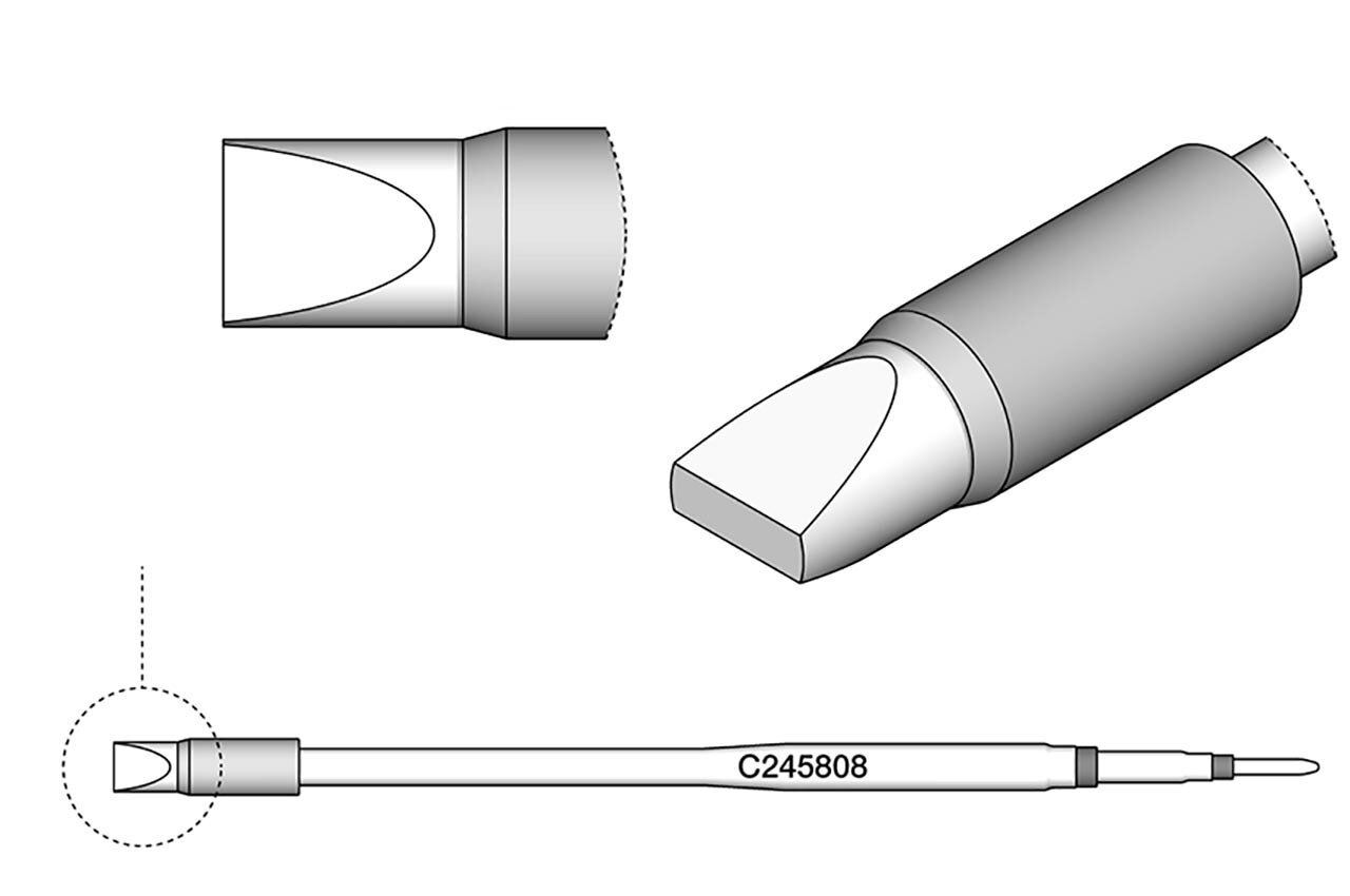 Lötspitze meißelförmig, 4,8 x 1,5 mm, C245808 #zoom-2