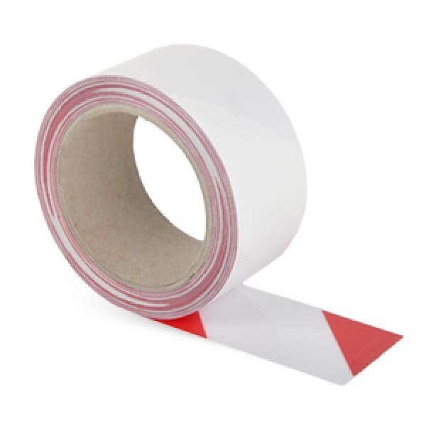 WT-5229 PET Bodenmarkierungsband rot/weiß 50mm x15m #zoom-1