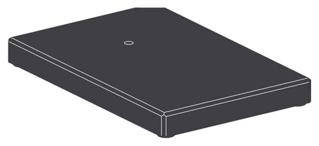 Base plate, medium size , 330 x 220 x 34 mm