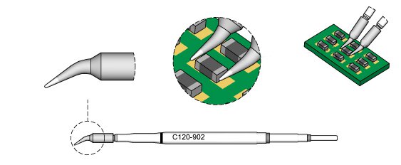 Lötspitze konisch gebogen, D: 0,3 mm, C120902 #zoom-2