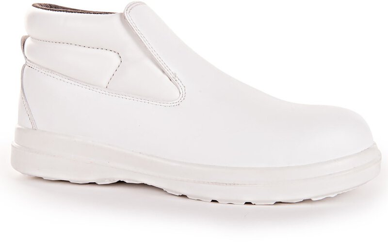 Hygostar Slipper, hoch mit Schutzkappe S2, weiß, Größe 45