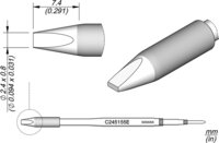 Lötspitze meißelförmig, 2,4 x 0,8 mm für T245, C245155E #thumbnail-1